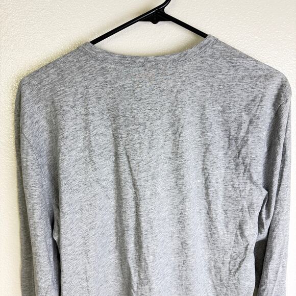 Made For Italic Shirt Womens Large Grey Crew Neck Long Sleeve Embroidered - Picture 9 of 13